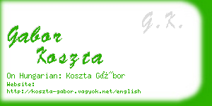 gabor koszta business card